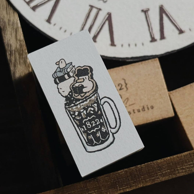 som x yamadoro Double-Sided Rubber Stamp: Time