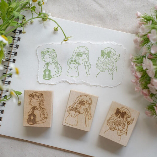shō Little Happiness Rubber Stamp - Bubble Girl