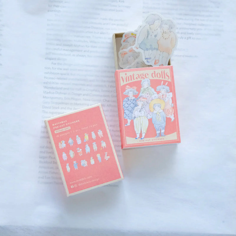 dodolulu Matchbox Sticker Flakes: Vintage Dolls