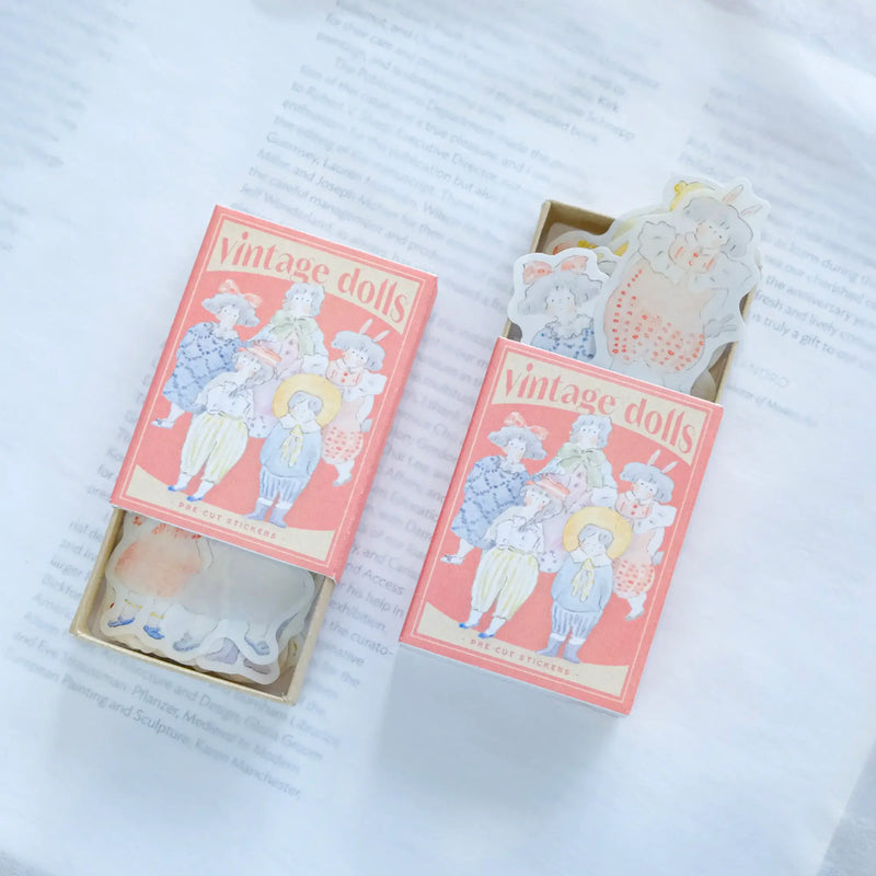 dodolulu Matchbox Sticker Flakes: Vintage Dolls