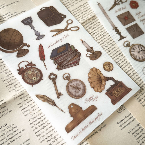 shō Little Happiness Print-On Stickers: Vintage Objects