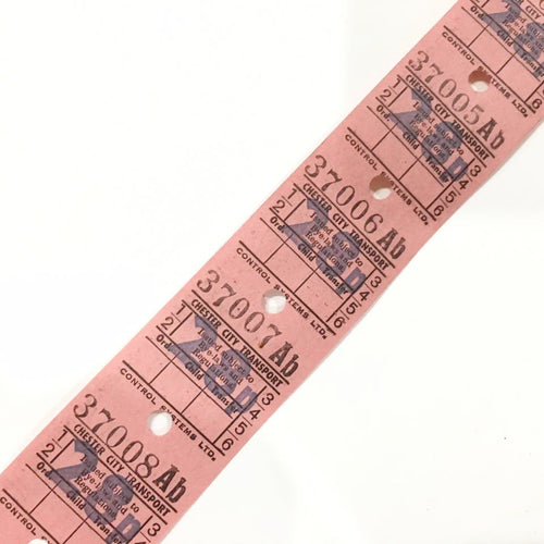Vintage Bus Tickets Roll - Chester City Transport 28p