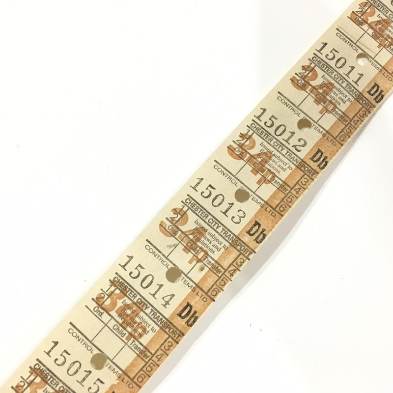 Vintage Bus Tickets Roll - Chester City Transport 34p