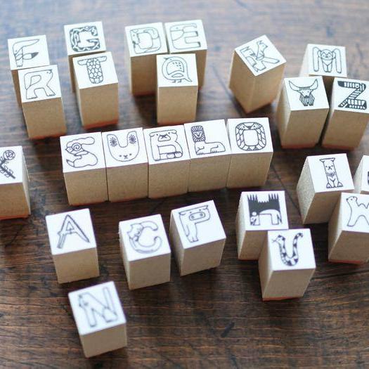36 Sublo Alphabet Rubber Stamps