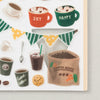 MD Washi Sticker Marché - Coffee