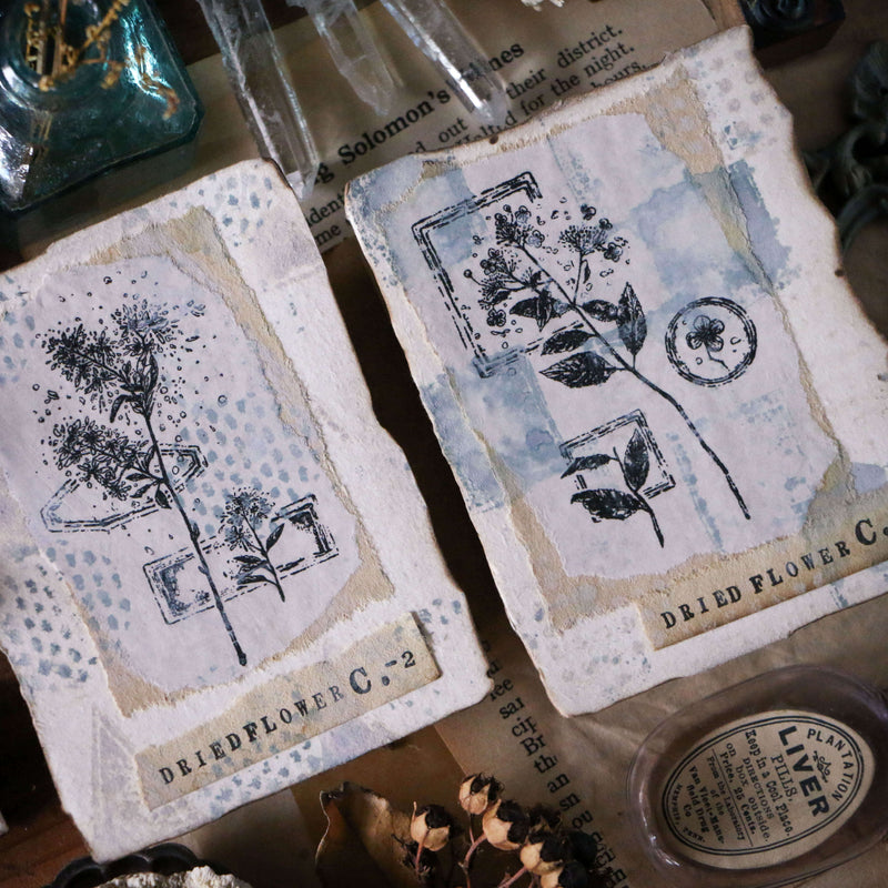 LCN Rubber Stamp Set - Dried Flowers