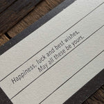 SOMe Phrase Rubber Stamp - Happiness, luck and best wishes for you