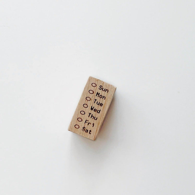 Days in a Week Rubber Stamp