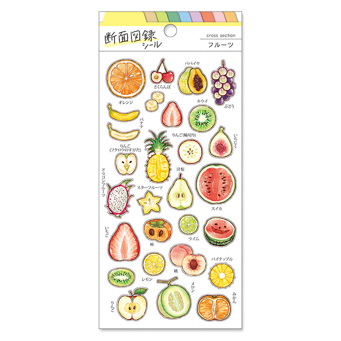 Food Cross Section Sticker - Fruits