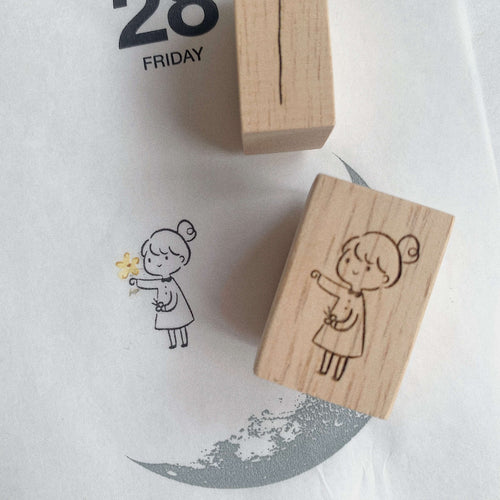 Inner Side of Me Rubber Stamp - Girl with balloon