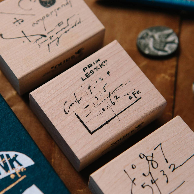 OURS Rubber Stamp Set - Daily Cursive Set B
