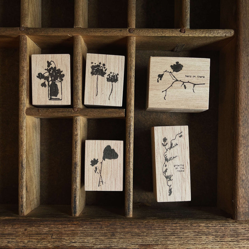 som studio Rubber Stamp: Flower Shadow Series