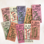 Vintage Ticket Set - Blue Bus Services Workman's (10pcs)