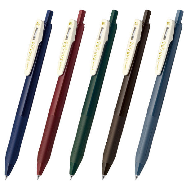 Sarasa Push Clip Gel Pen (0.5mm) - Vintage Series