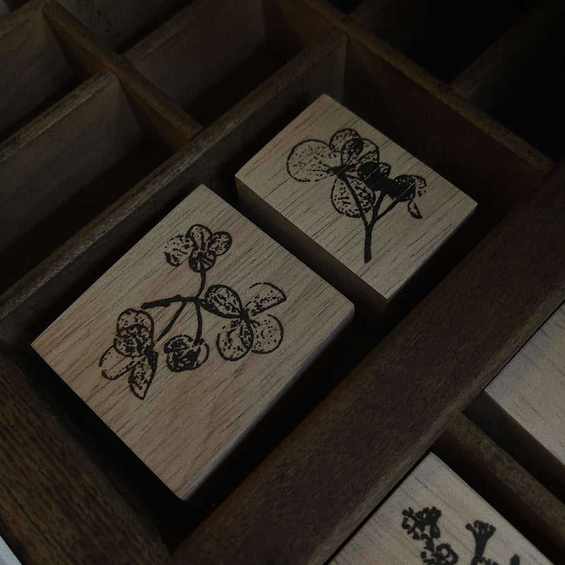 Pressed Flower Rubber Stamp Series