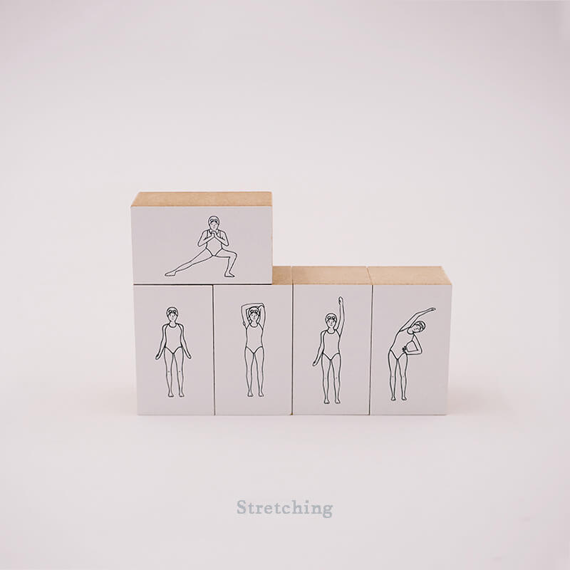 Swimming Pool Girl Rubber Stamp Set